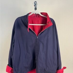 Vintage Reversible Navy and Red Bomber Jacket